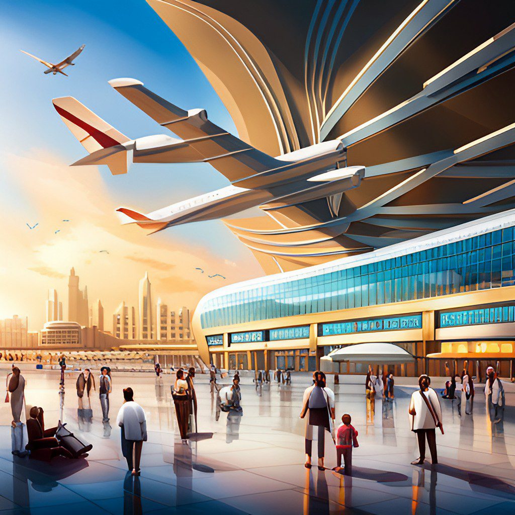Arrival at Dubai International Airport: 
